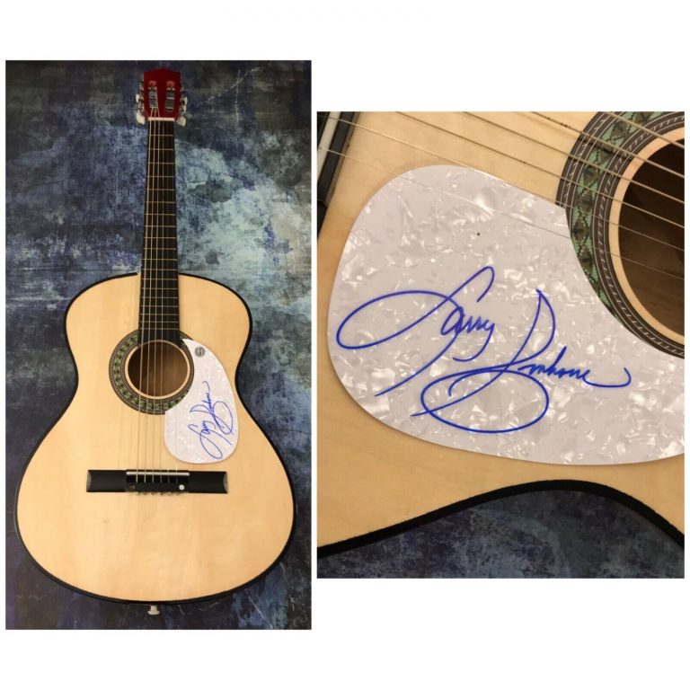 GFA SLY AND THE FAMILY STONE * LARRY GRAHAM * SIGNED ACOUSTIC GUITAR COA COLLECTIBLE MEMORABILIA
