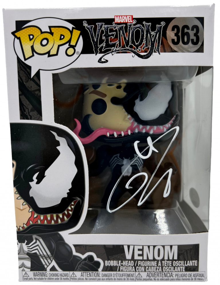 TOM HARDY SIGNED AUTOGRAPHED FUNKO POP VINYL VENOM 363 AUTHENTIC JSA ! COLLECTIBLE MEMORABILIA