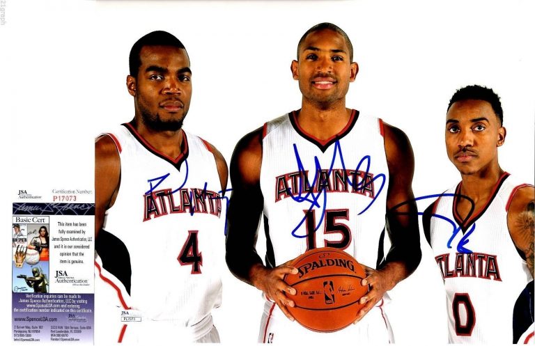 PAUL MILLSAP, AL HORFORD, JEFF TEAGUE SIGNED 11×14 JSA COA #P17073 ATLANTA HAWKS COLLECTIBLE MEMORABILIA