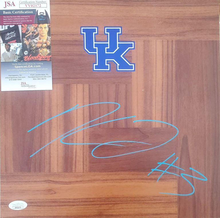 KELDON JOHNSON SIGNED FLOORBOARD W JSA COA KENTUCKY WILDCATS SAN ANTONIO SPURS 1 COLLECTIBLE MEMORABILIA
