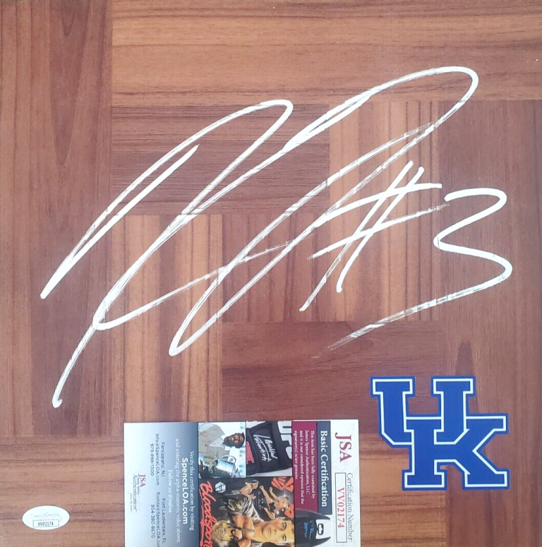 KELDON JOHNSON SIGNED FLOORBOARD W JSA COA KENTUCKY WILDCATS SAN ANTONIO SPURS 2 COLLECTIBLE MEMORABILIA