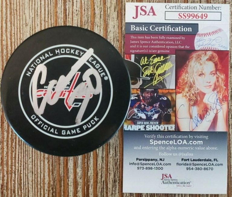 ILYA SAMSONOV SIGNED OFFICIAL NHL GAME PUCK JSA COA #SS99649 WASHINGTON CAPITALS COLLECTIBLE MEMORABILIA