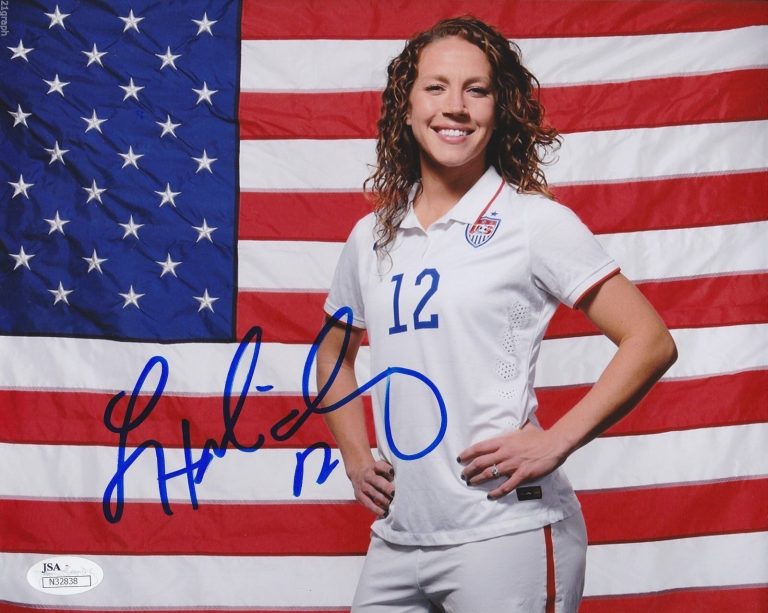 LAUREN HOLIDAY SIGNED 8×10 W/ JSA COA #N32838 US SOCCER USA WORLD CUP CHENEY COLLECTIBLE MEMORABILIA