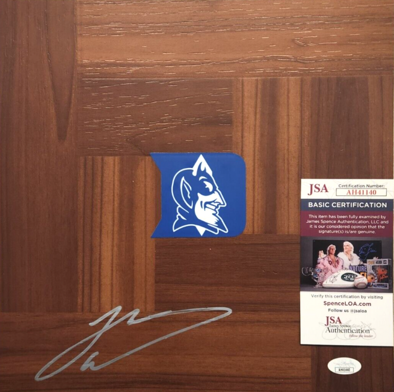 LUKE KENNARD SIGNED FLOORBOARD W/ JSA COA #AH41440 DUKE BLUE DEVILS LA CLIPPERS COLLECTIBLE MEMORABILIA
