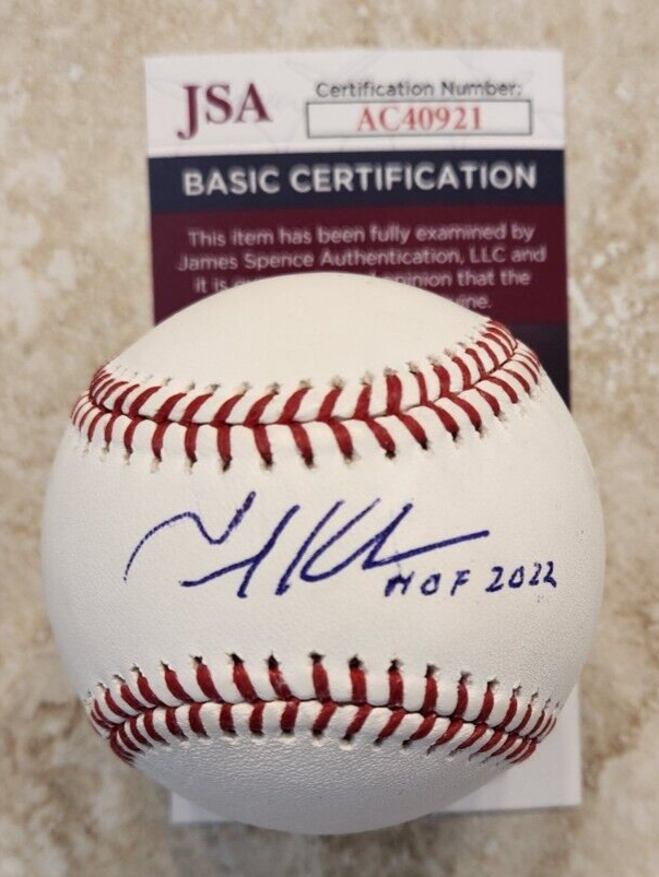 TIM KURKJIAN SIGNED OFFICIAL MLB BASEBALL W/ JSA COA #AC40921 HOF 2022 COLLECTIBLE MEMORABILIA