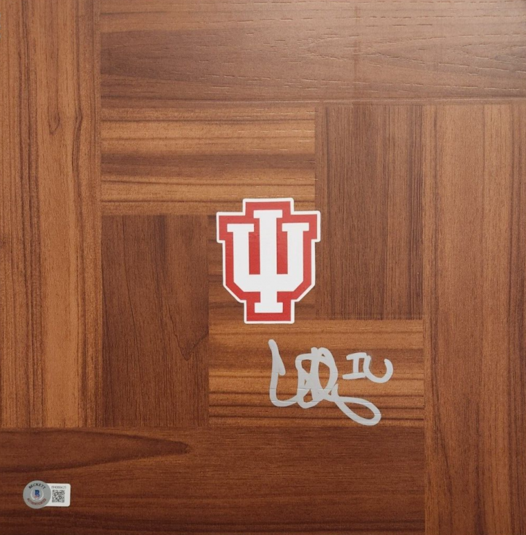 CALBERT CHEANEY SIGNED FLOORBOARD W/ BAS COA #BH066425 INDIANA HOOSIERS COLLECTIBLE MEMORABILIA