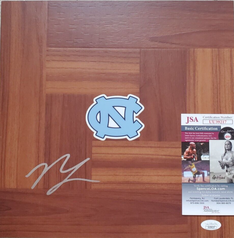 NASSIR LITTLE SIGNED FLOORBOARD W/ JSA COA #UU39217 NORTH CAROLINA TAR HEELS UNC COLLECTIBLE MEMORABILIA