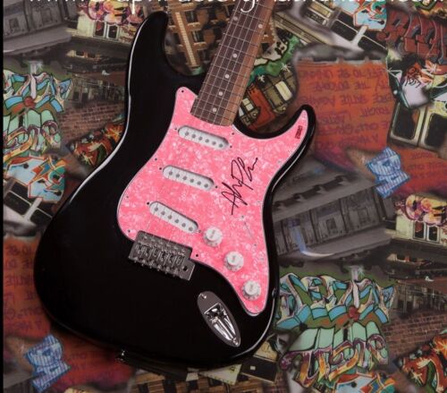 GFA NEON INDIAN FRONTMAN * ALAN PALOMO * SIGNED ELECTRIC GUITAR LA1 COA COLLECTIBLE MEMORABILIA