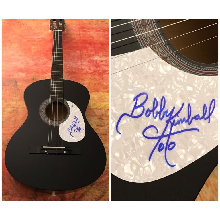 GFA TOTO BAND AFRICA SINGER * BOBBY KIMBALL * SIGNED ACOUSTIC GUITAR COA COLLECTIBLE MEMORABILIA