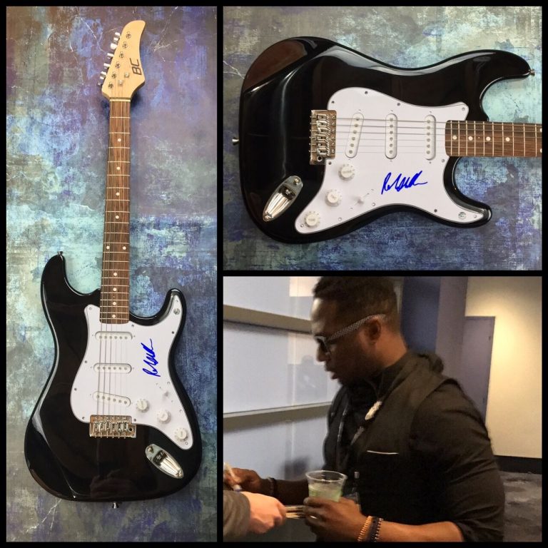 GFA AND THE FAMILY BAND * ROBERT RANDOLPH * SIGNED ELECTRIC GUITAR PROOF AD1 COA COLLECTIBLE MEMORABILIA