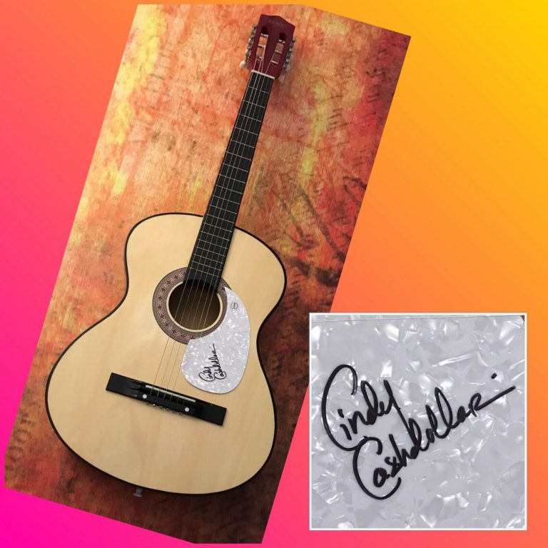 GFA ASLEEP AT THE WHEEL * CINDY CASHDOLLAR * SIGNED ACOUSTIC GUITAR C2 COA COLLECTIBLE MEMORABILIA