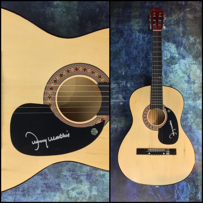 GFA ALL THE TIME CHANCE ARE * JOHNNY MATHIS * SIGNED ACOUSTIC GUITAR AD2 COA COLLECTIBLE MEMORABILIA