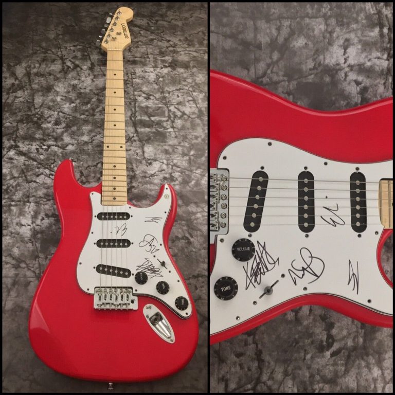 GFA SHUT UP AND DANCE * WALK THE MOON * BAND SIGNED ELECTRIC GUITAR AD2 COA COLLECTIBLE MEMORABILIA