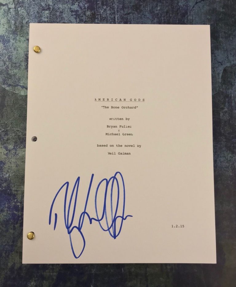 GFA AMERICAN GODS SHADOW MOON * RICKY WHITTLE * SIGNED FULL SCRIPT PROOF AD1 COA COLLECTIBLE MEMORABILIA