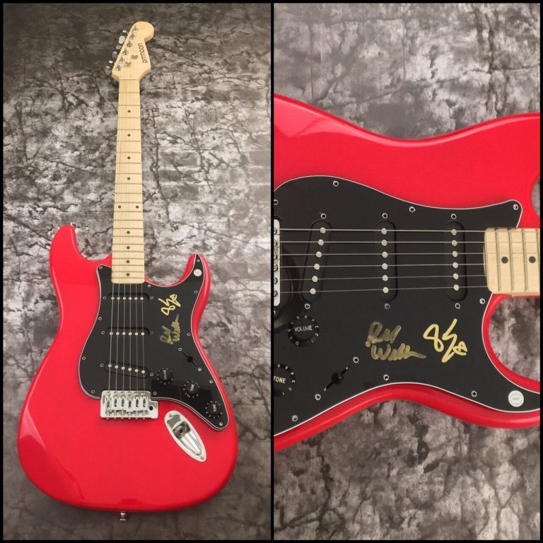 GFA PHIL EHART DUST IN THE WIND * KANSAS BAND * SIGNED X2 ELECTRIC GUITAR AD COA COLLECTIBLE MEMORABILIA