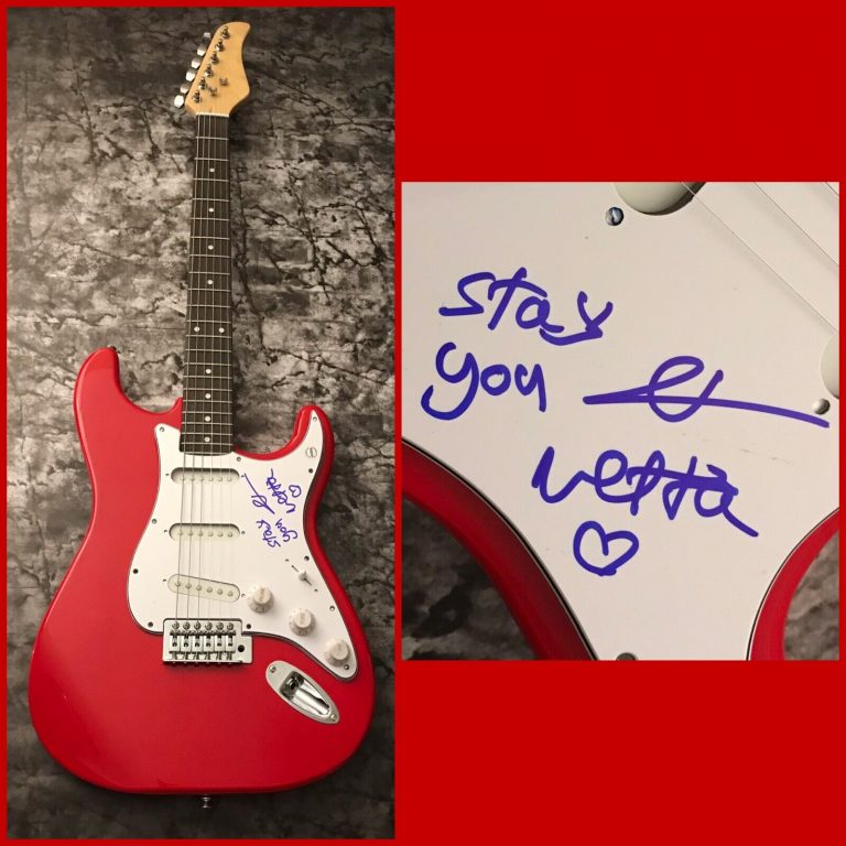 GFA TOY / CEO SINGER STAR * NETTA BARZILAI * SIGNED ELECTRIC GUITAR N1 COA COLLECTIBLE MEMORABILIA