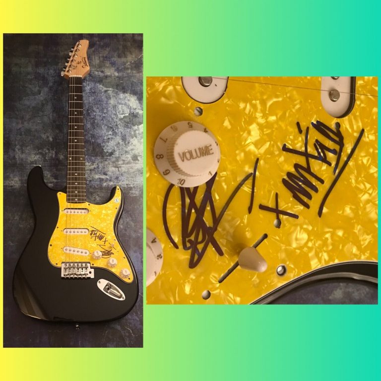 GFA FRANKIE & RUFUS X2 OF BAND * THE DARKNESS * SIGNED ELECTRIC GUITAR COA COLLECTIBLE MEMORABILIA
