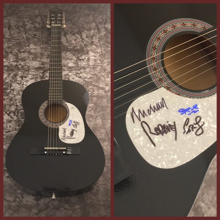 GFA ROBBIE GREY BAND * MODERN ENGLISH * SIGNED AUTOGRAPH ACOUSTIC GUITAR AD1 COA COLLECTIBLE MEMORABILIA