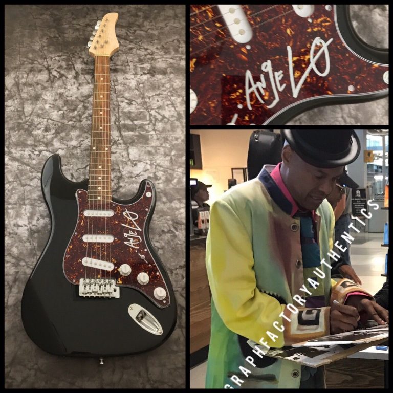 GFA FISHBONE LEAD SINGER * ANGELO MOORE * SIGNED ELECTRIC GUITAR PROOF AD1 COA COLLECTIBLE MEMORABILIA