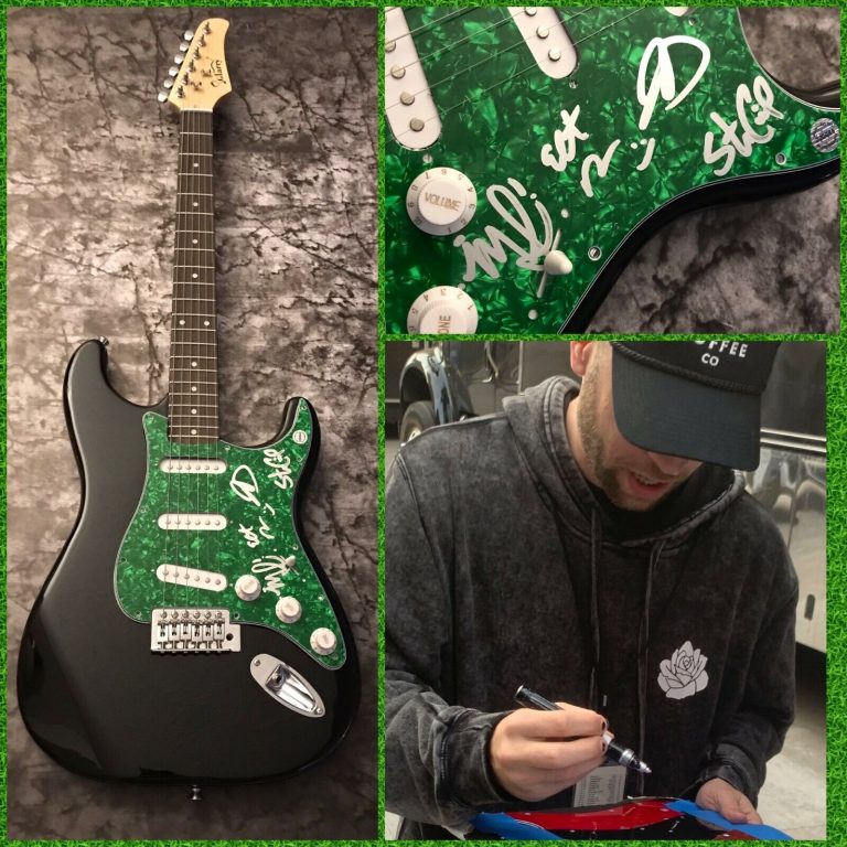 GFA FAKE LOVE JOSH DOTY X3 BAND * CEMETERY SUN * SIGNED ELECTRIC GUITAR C1 COA COLLECTIBLE MEMORABILIA