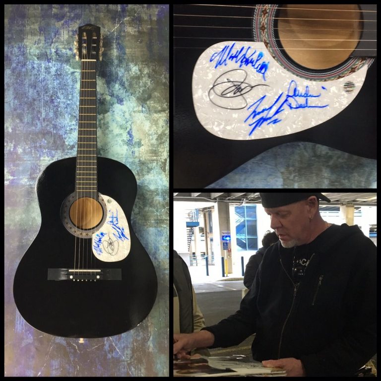 GFA JACK RUSSELL BAND * GREAT WHITE * SIGNED ACOUSTIC GUITAR PROOF AD1 COA COLLECTIBLE MEMORABILIA