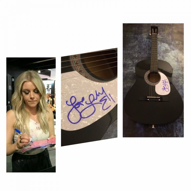 GFA WHAT HAPPENS IN A SMALL TOWN * LINDSAY ELL * SIGNED ACOUSTIC GUITAR L6 COA COLLECTIBLE MEMORABILIA