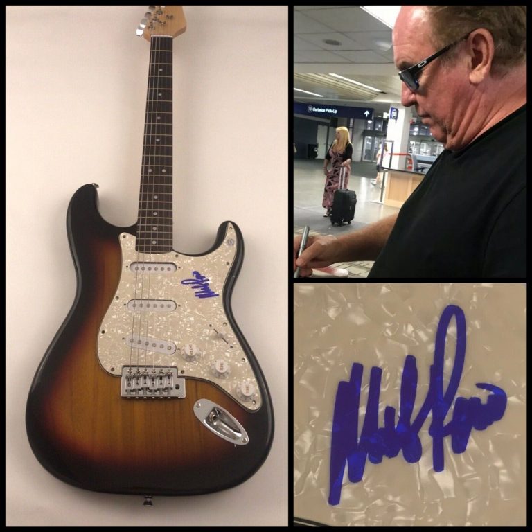 GFA LOVERBOY WORKING FOR THE WEEKEND * MIKE RENO * SIGNED ELECTRIC GUITAR C COA COLLECTIBLE MEMORABILIA