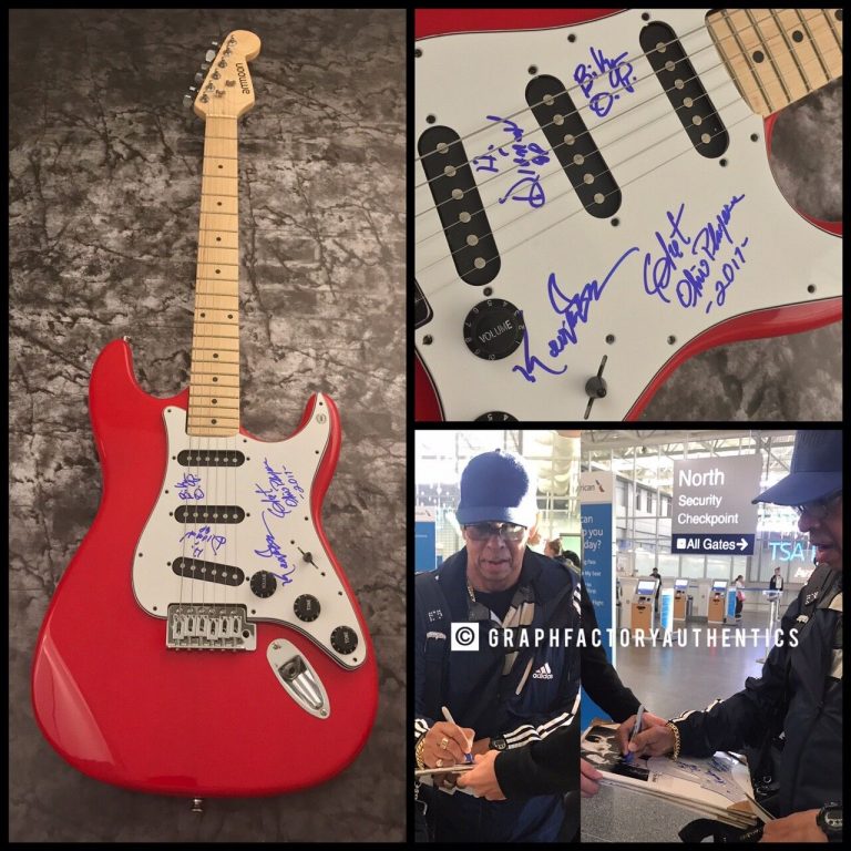 GFA DIAMOND KUUMBA X4 BAND * OHIO PLAYERS * SIGNED ELECTRIC GUITAR AD2 COA COLLECTIBLE MEMORABILIA