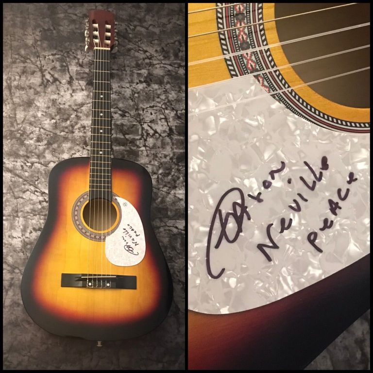 GFA THE NEVILLE BROTHERS * AARON NEVILLE * SIGNED AUTOGRAPH ACOUSTIC GUITAR COA COLLECTIBLE MEMORABILIA