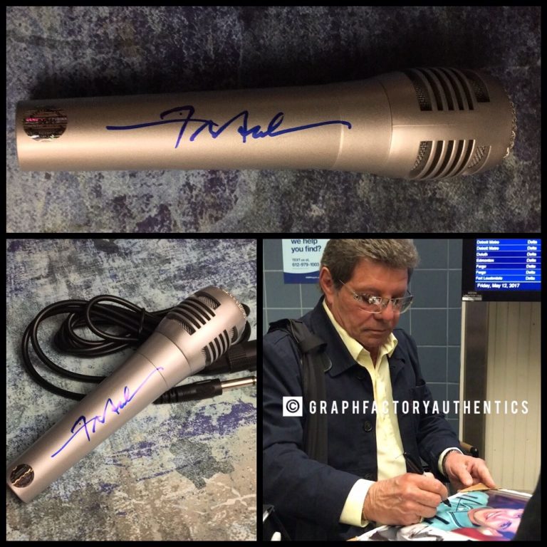 GFA TEEN IDOL – VENUS & WHY * FRANKIE AVALON * SIGNED MICROPHONE PROOF F3 COA COLLECTIBLE MEMORABILIA