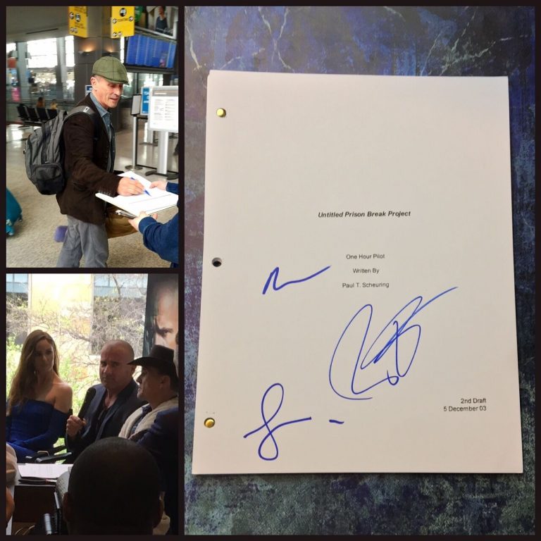 GFA CAST X3 ROBERT SARAH DOMINIC * PRISON BREAK * SIGNED EPISODE SCRIPT P2 COA COLLECTIBLE MEMORABILIA