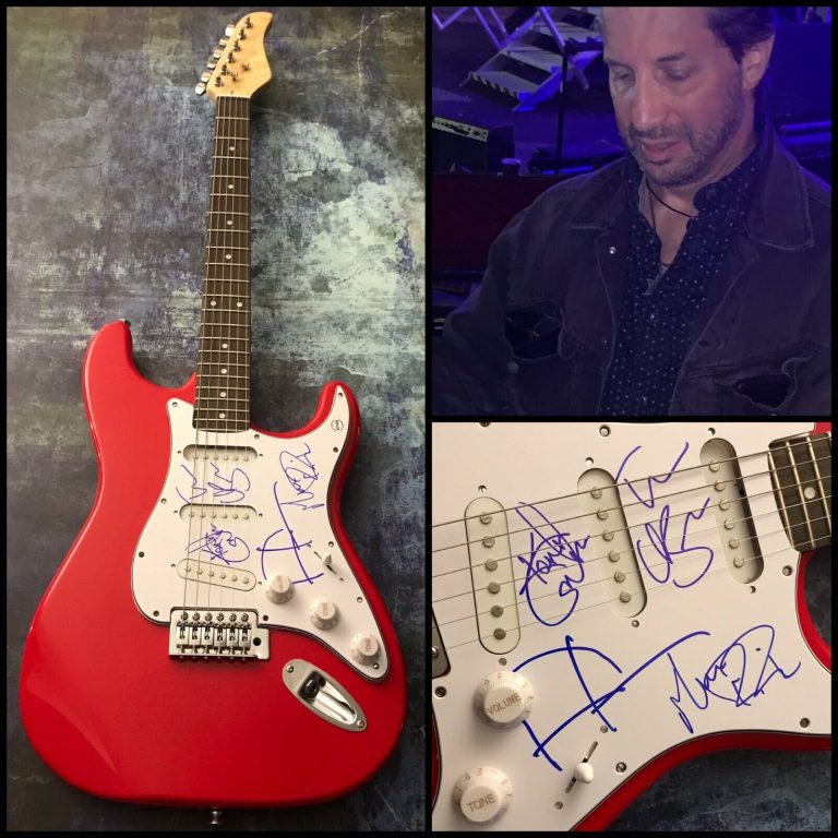 GFA GARY LOURIS X4 BAND * THE JAYHAWKS * SIGNED ELECTRIC GUITAR PROOF J2 COA COLLECTIBLE MEMORABILIA