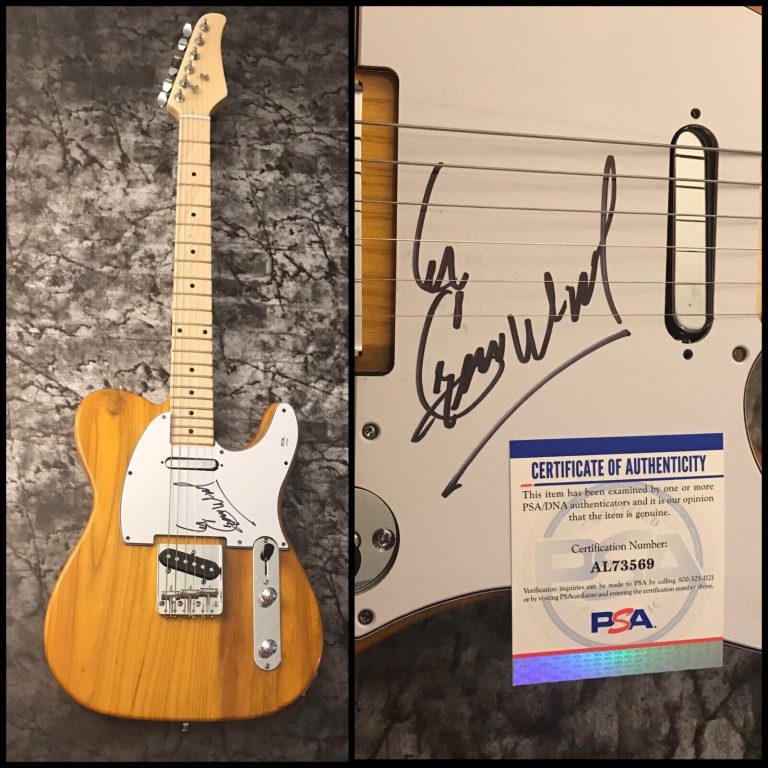 PSA GOD BLESS THE U.S.A. SINGER * LEE GREENWOOD * SIGNED ELECTRIC GUITAR COA COLLECTIBLE MEMORABILIA