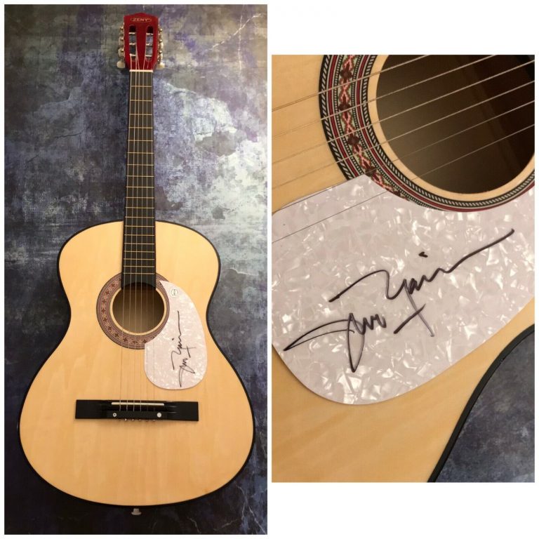 GFA TALKING HEADS GUITARIST * JERRY HARRISON * SIGNED ACOUSTIC GUITAR J4 COA COLLECTIBLE MEMORABILIA