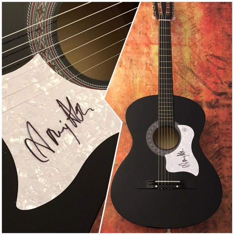 GFA VULTURE PRINCE MOHABBAT * AROOJ AFTAB * SIGNED ACOUSTIC GUITAR PROOF A4 COA COLLECTIBLE MEMORABILIA