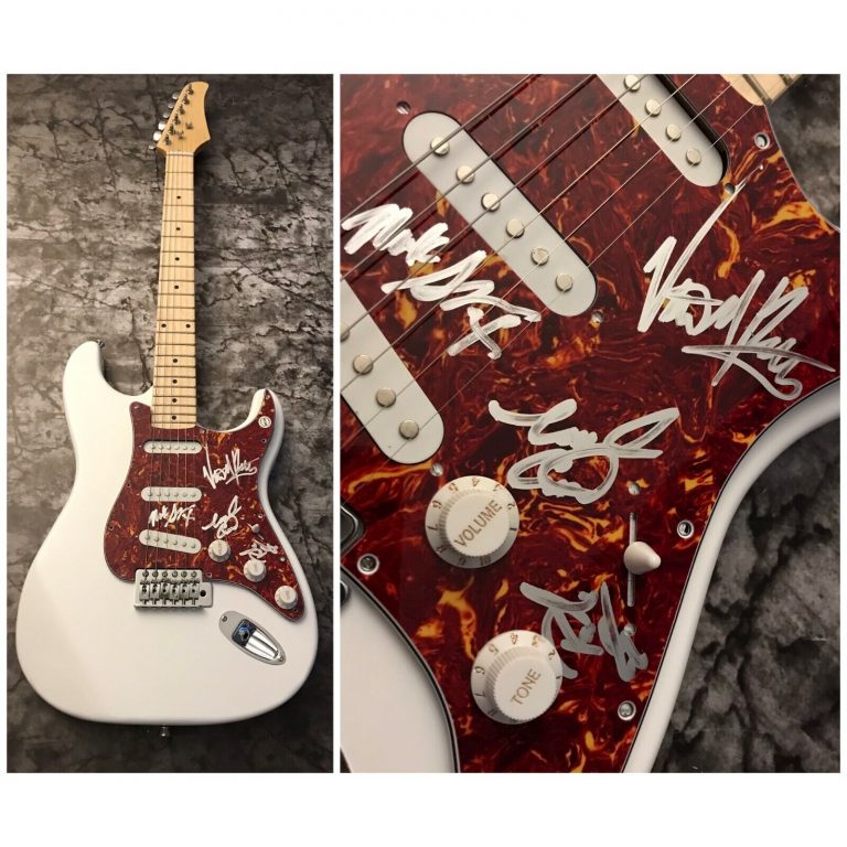 GFA ANOTHER LIFE X4 BAND * ANY GIVEN SIN * SIGNED ELECTRIC GUITAR PROOF A4 COA COLLECTIBLE MEMORABILIA