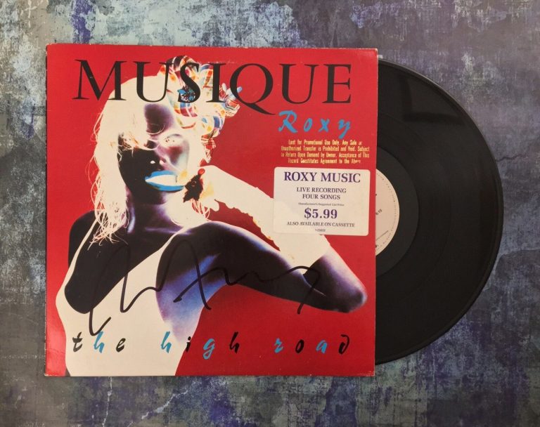 GFA ROXY MUSIC THE HIGH ROAD * BRYAN FERRY * SIGNED RECORD ALBUM PROOF AD3 COA COLLECTIBLE MEMORABILIA