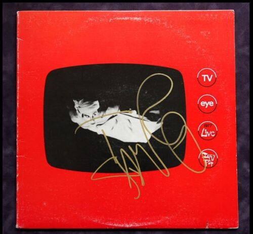 GFA THE STOOGES FRONTMAN * IGGY POP * SIGNED RECORD ALBUM PROOF AD1 COA COLLECTIBLE MEMORABILIA