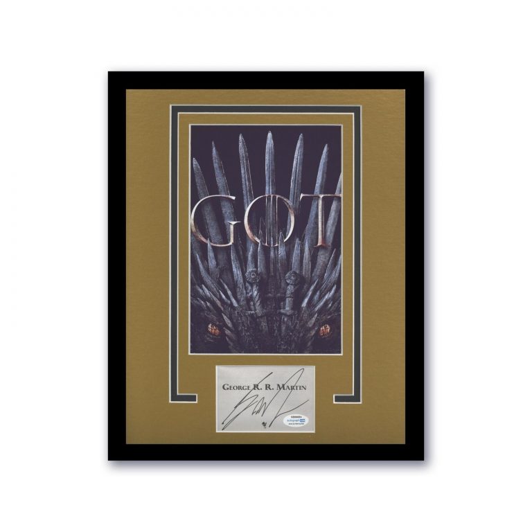 GEORGE R.R. MARTIN “GAME OF THRONES” AUTOGRAPH SIGNED FRAMED 11×14 DISPLAY B COLLECTIBLE MEMORABILIA