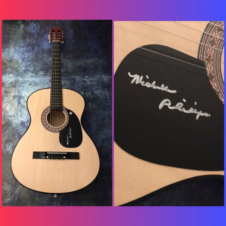GFA THE MAMAS AND THE PAPAS * MICHELLE PHILLIPS * SIGNED ACOUSTIC GUITAR M4 COA COLLECTIBLE MEMORABILIA