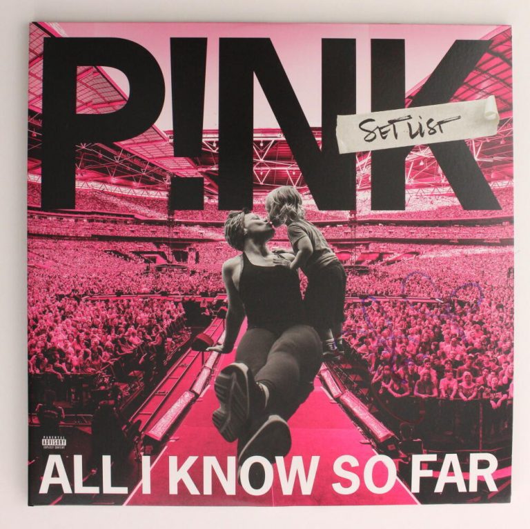 PINK P!NK SIGNED AUTOGRAPH ALBUM VINYL RECORD – ALL I KNOW SO FAR SETLIST W/ JSA COLLECTIBLE MEMORABILIA