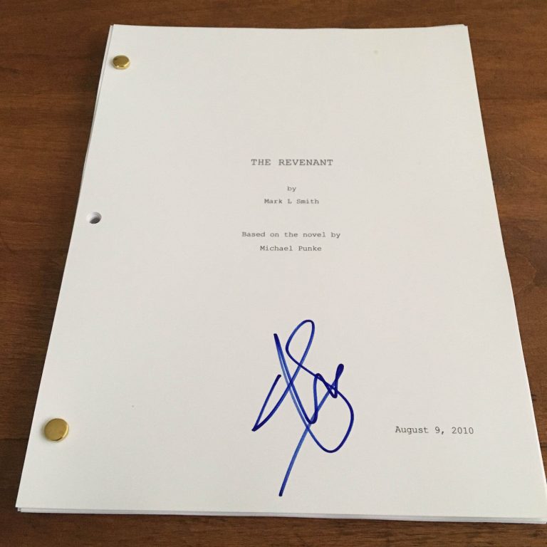 GFA THE REVENANT JIM BRIDGER * WILL POULTER * SIGNED FULL MOVIE SCRIPT AD1 COA
 COLLECTIBLE MEMORABILIA