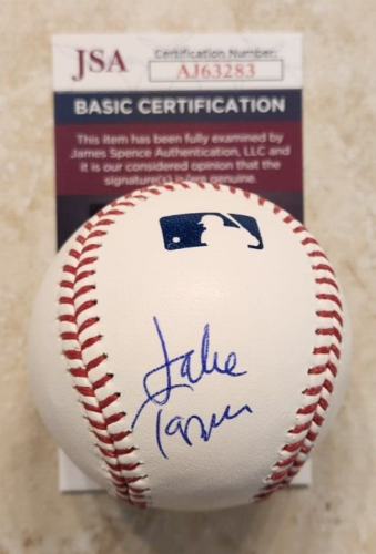 JAKE TAPPER SIGNED OMLB BASEBALL W/ JSA COA #AJ63283 CNN STATE OF THE UNION
 COLLECTIBLE MEMORABILIA