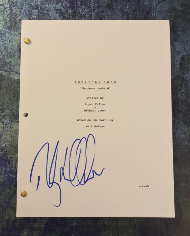 GFA AMERICAN GODS SHADOW MOON * RICKY WHITTLE * SIGNED FULL SCRIPT PROOF R1 COA
 COLLECTIBLE MEMORABILIA