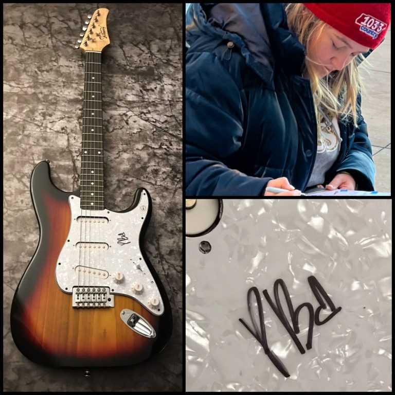 GFA JUST ABOUT OVER YOU * PRISCILLA BLOCK * SIGNED ELECTRIC GUITAR PROOF P3 COA COLLECTIBLE MEMORABILIA