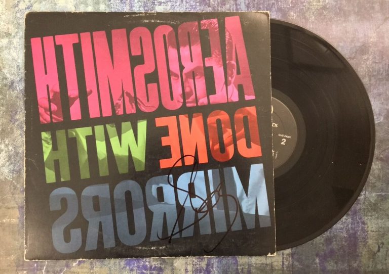 GFA AEROSMITH DONE WITH MIRROS * STEVEN TYLER * SIGNED RECORD ALBUM AD2 COA COLLECTIBLE MEMORABILIA