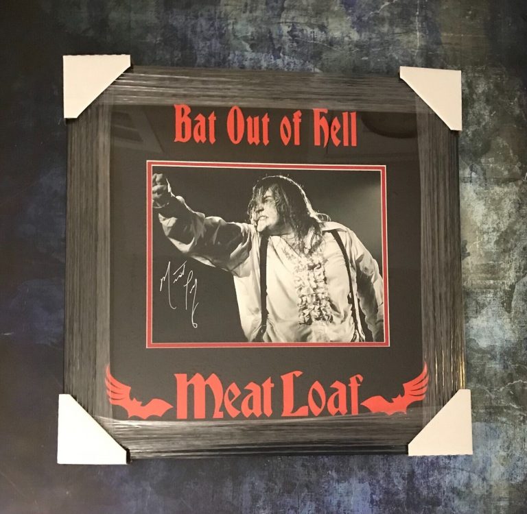 JSA BAT OUT OF HELL LEGEND * MEATLOAF * SIGNED 11×14 PHOTO FRAMED COA COLLECTIBLE MEMORABILIA