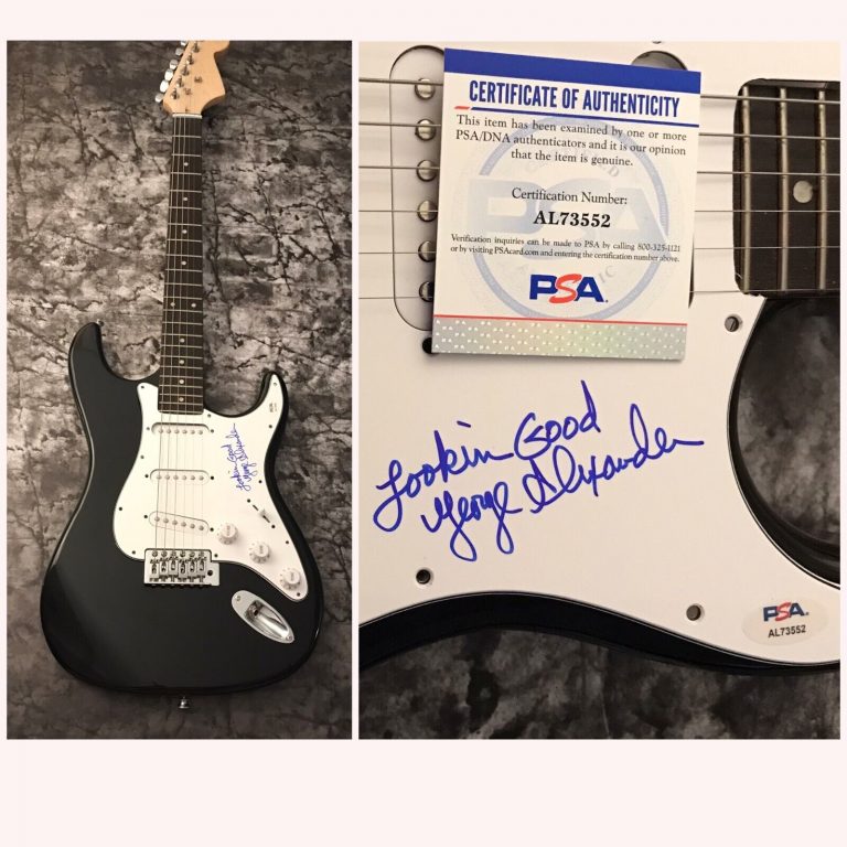 PSA FLAMIN’ GROOVIES BAND * GEORGE ALEXANDER * SIGNED ELECTRIC GUITAR COA COLLECTIBLE MEMORABILIA