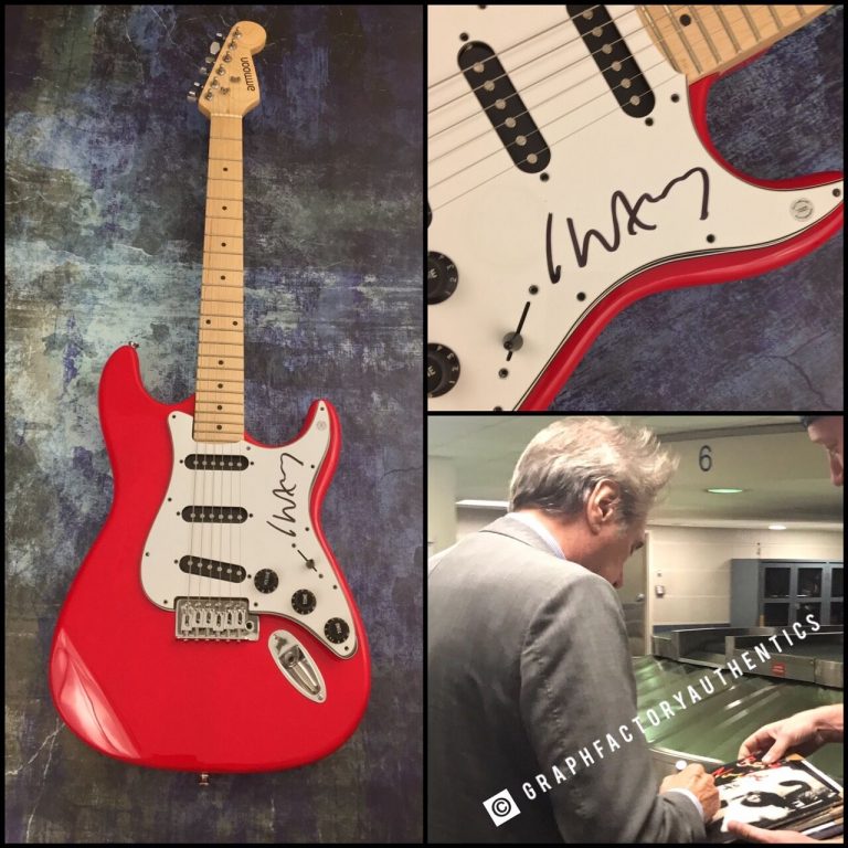 GFA BOYS AND GIRLS * BRYAN FERRY * SIGNED ELECTRIC GUITAR PROOF AD1 COA COLLECTIBLE MEMORABILIA