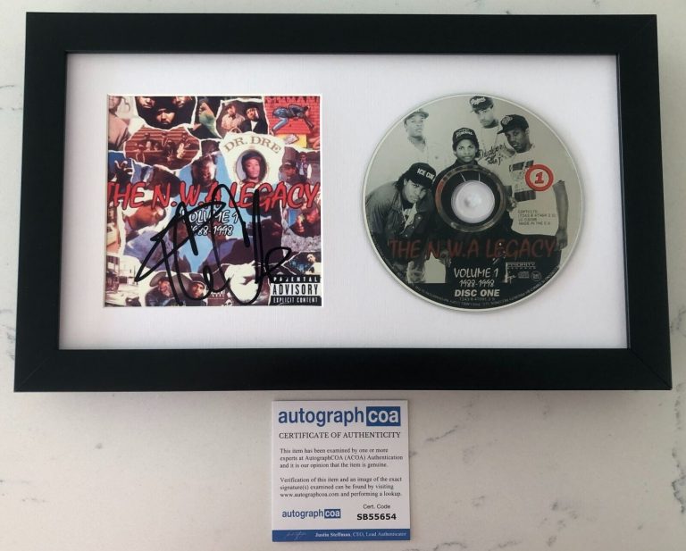 ICE CUBE N.W.A. SIGNED THE NWA LEGACY FRAMED & MATTED CD W/ AUTOGRAPH ACOA
 COLLECTIBLE MEMORABILIA